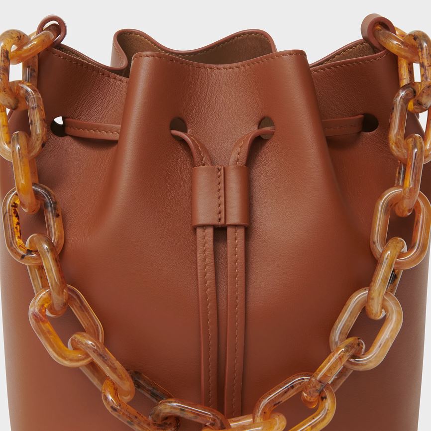 Women's Mansur Gavriel Twist Mini Bucket Bags Brown | AU 2649PG